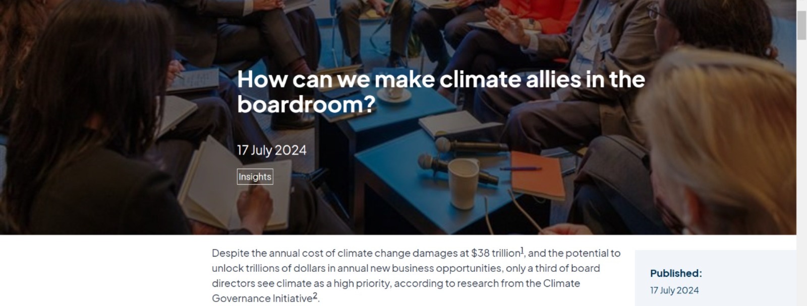 “How can we make climate allies in the boardroom?”